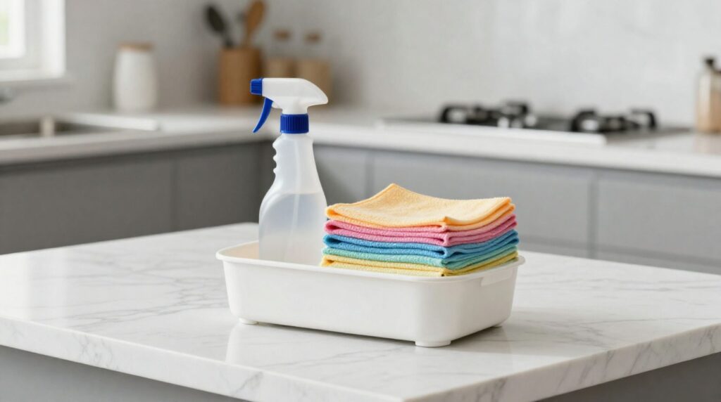 Microfiber, water and vinegar -  how to clean your house in 30 minutes